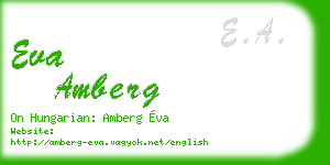 eva amberg business card